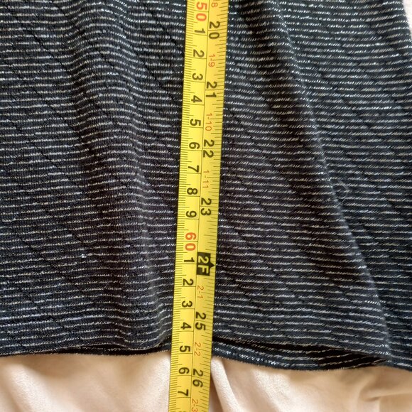 Vintage 2000s Express Y2K Black Glitter Stripe Top Mall Goth Whimsigoth - Picture 6 of 6